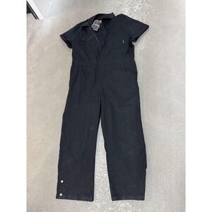 Bass Creek Outfitters Coveralls Mens XL Black Short Sleeve Zip Jumpsuit Workwear